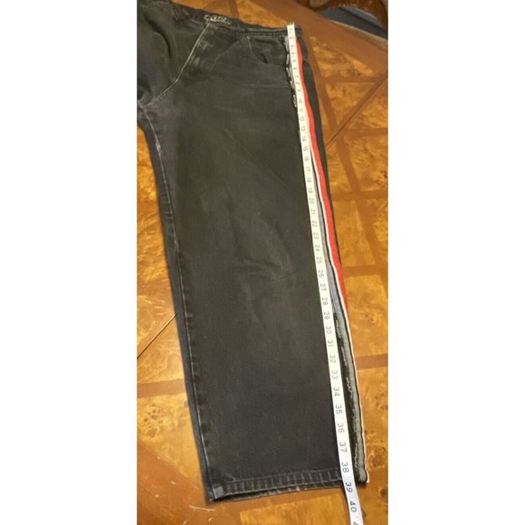 VTG HUGO BOSS by IG Design 90s Baggy Hip Hop Skater Denim Jeans Mens 33x28 Black - Picture 10 of 11
